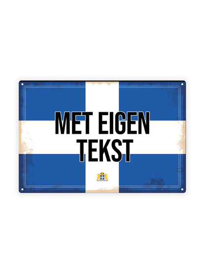 Zwolle met eigen tekst - Metalen Wandbord