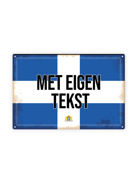 Zwolle met eigen tekst - Metalen Wandbord