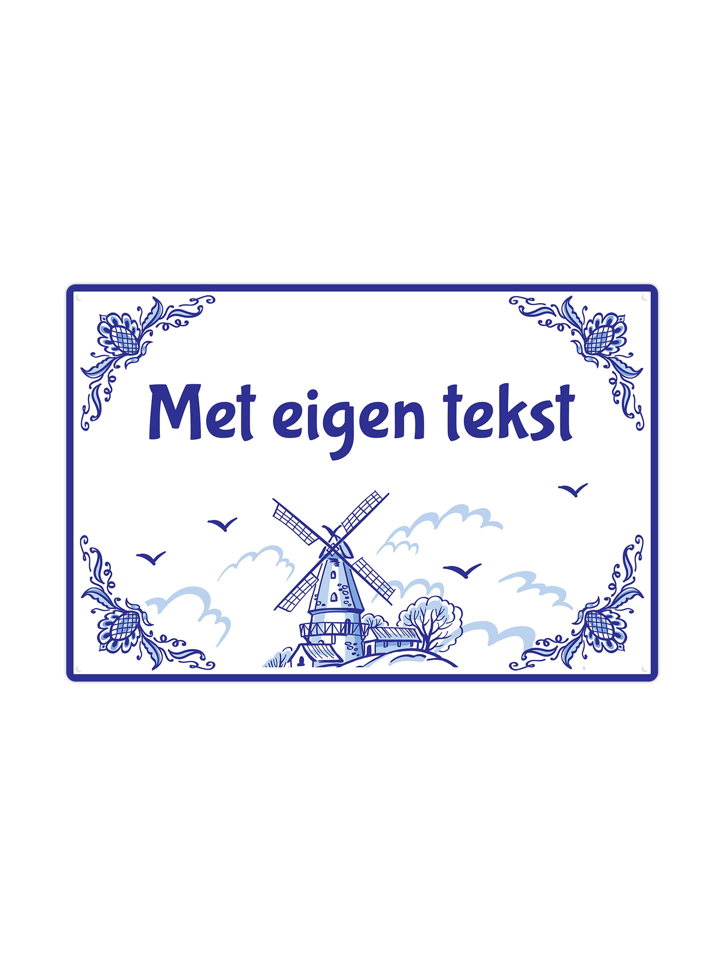 Delft Blue with your own text &amp; ornaments