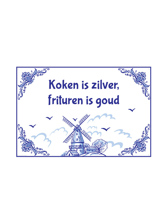 Delft Blue Cooking is Silver, Frying is Gold